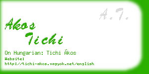 akos tichi business card